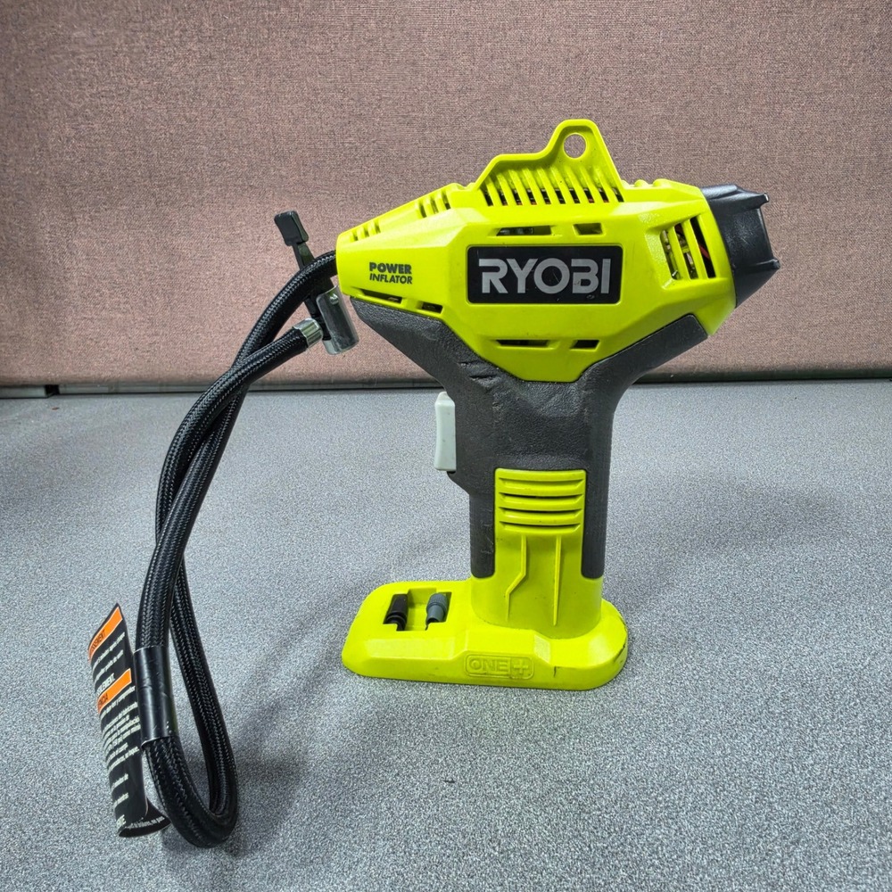 Ryobi Power Inflator Unisex OS Green Excellent P737D 18V One+ Cordless Tool